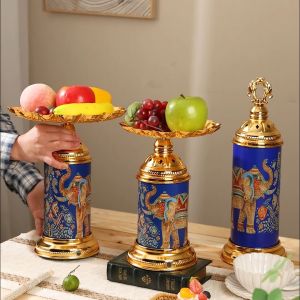 เอเชียตะวันออกเฉียงใต้ลมวินเทจช้างน้ำแห้งขนมถาดโคมไฟตั้งโต๊ะอเนกประสงค์ห้องนั่งเล่นโต๊ะกาแฟตกแต่งบ้าน