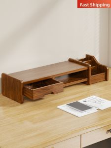 evesigar | Office Desk Elevating Shelf with Drawer