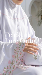 Telekung Haniya Premium Cotton Sulam With Bag Dewasa Free Size Collection By Humairo exclusive