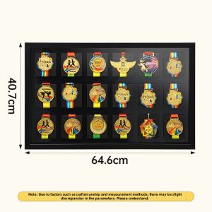 YOULEMEI | Marathon Medal Display Shelf Wooden Wall-Mounted