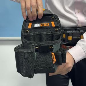 TOOLSTACK Multifunctional Bag Tool Kit High-end Electrician Waist Bag Weak Current Tool Kit Crossbody Multifunctional