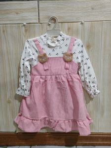 TERBARU BAJU ANAK PEREMPUAN/DRESS ANAK PEREMPUAN CORDUROY CERRYBEAR IMPORT PREMIUM LENGAN panjang USIA 3 BULAN-4TAHUN