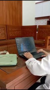 MHSPROJECT TAS LAPTOP WANITA TAS KERJA MODEL TERBARU MAX 14 INCH SLIM