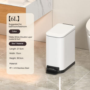 Slim Narrow Pedal Trash Can Stainless Steel Gold Step Waste Bin Sealed Lid Odor Proof Waterproof Garbage Bin For Bathroom Toilet Small Space Household