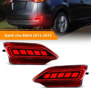 Đèn Phản Quang Cản Sau LED Cho Toyota RAV4 2013-2015 Đèn Xi Nhan Động Đèn Phanh Chạy Phụ Kiện Ô Tô
