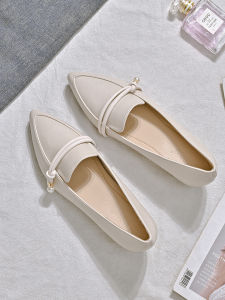 Elegant Pointed Toe Loafers Womens Spring Autumn Bean Shoes Fashionable Slope Heel Inner Heightening Flat Footwear Casual Flats