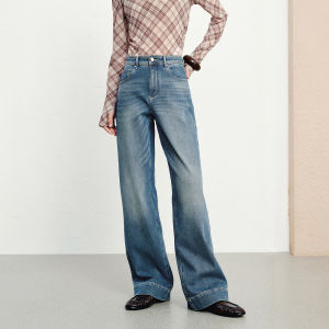 PEACEBIRD | Stylish Flare Wide Leg Jeans