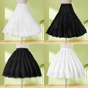 Lolita Lace Petticoat Short Half Skirt Soft Tulle No-Bone Violent Daily School Girl Student Cosplay High Waist A-Line Skirt