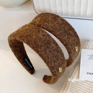 Korean Style Wide Edge Plush Hairband Womens Beauty High Forehead Washing Face Outgoing Hair Accessories Headband Hair Clip