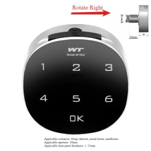 Clockwise Electronic Smart Mailbox Lock Touch Screen File Iron Steel Desk Cabinet Door Sauna Password Keypad Drawer Lock