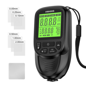YIERYI ABS Automotive Paint Thickness Gauge Automotive Paint Plating Metal Coating Thickness Gauge 0-1500um Fe and NFe Probe for Manufacturing Metal Processing Chemicals Commodity Inspection