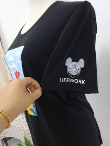 เสื้อคอกลม ไอเทมสุดชิค ใช้ผ้ายืดพิมพ์ลาย เสือทั้งตัว สกรีนหน้าสุนัข ใส่ได้ทุกโอกาส  งานผ้าดี ใส่สบาย  🌟เสื้อมี 1 Size  ( สีดำ (ดำ) )  L  38 - 40 หน้าผ้า 40 ***ความยาว 24   🌟ราคาเซ็ตล่ะ 189 บาท   🌟พร้อมส่งจ้ะ🌟