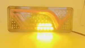 2ชิ้น LED ไฟท้าย 12V/24V รถยนต์ รถบรรทุก พร้อมไฟเลี้ยววิ่ง *โครงเหล็ก LED Bridget-S ระดับกันน้ำ IP67