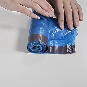 Garbage Bag for Household Use Portable Thick Drawstring Plastic Bag with Closure Garbage Storage Bag