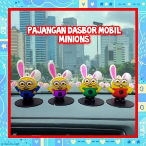 Pajangan Dashboard Mobil Karakter Minions Egg