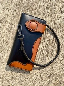 Dompet Kulit Panjang Pria / Dompet Bikers / Dompet Panjang Tali Anyam Handmade / Dopet Terbaru Asli Garut