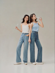 INMAN | Slim High Waist Vintage Short Women Jeans Trousers 9 Points Straight Cut