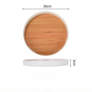 Rectangular Bamboo Pattern Melamine Tray Tea Plate Home Use Fast Food Dish Snack Storage Tray Adult Flat Plate Chinese Style