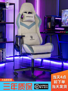 Dowinx Gaming Chair Home Use Comfortable Fabric Computer Chair Office Seat That Can Lie Back Art Style Ergonomic Chair with Footrest
