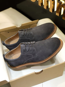 Business Casual Mens Leather Shoes Frosted Suede British Korean Style Soft Bottom Low Help Work Shoes Comfortable Lace-Up