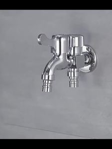 Stainless Steel 2 Way FaucetTwo Way FaucetMulti-Function Faucet Double Faucet Faucet For Bathroom 1/2 Washing Machine Tap Faucet Premium Quality Faucet Stainless Steel For Shower Bathroom Kitchen