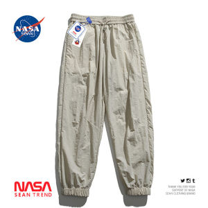 Wassup Panda Summer Thin Ice Silk Quick Dry Pants Mens Loose Casual Sports Outdoor Fleece Lined Trousers Fashionable Brand