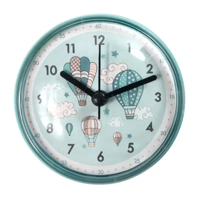 Mini Sucker Wall Clock Bathroom Anti-Fog Waterproof 7cm Kitchen Toilet Small Quartz Table Clock