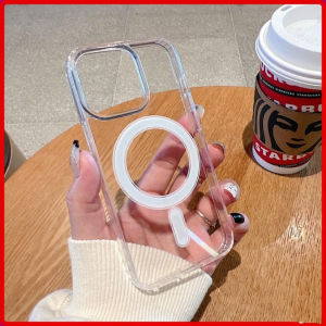 Ốp Điện Thoại Acrylic Cứng Trong Suốt Chống Sốc Từ Tính Cho iPhone 17 Air 16 15 14 13 12 11 Plus Pro Max Ốp lưng magsafe case