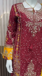 Women’s Embroidered Kurta Suit Set with Dupatta | Traditional Festive Ethnic Wear | Elegant Design | Festive Collection | PERINEUM CHINON | SIZE M TO XXL | 2-3 WEEK  PRE-BOOKING