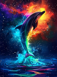 HUACAN Diamond Mosaic Sale Dolphin Animal Hobby Creative Handicrafts Painting Sea Fantasy Full Square Round Drill