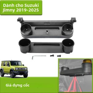 Hộp Đựng Đồ Mở Rộng Tay Vịn Ghế Phụ Trước Suzuki Jimny 2019-2025 Có Giá Để Cốc Chất Liệu ABS Nhẹ Chống Gỉ Phụ Kiện Nội Thất
