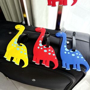 1/3PCS Animal Dinosaur Luggage Tag Identification Tag Travel Suitcase Bag Accessories Airport Suitcase Items Anti-loss Name Logo