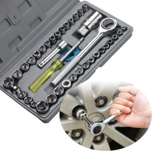 Kunci Sok Shock 40 Pcs Multipurpose Combination Socket Wrench Set Kunci Sok 40 in 1 Kunci Set