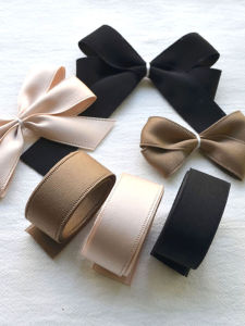 Premium 25MM Shiny Fabric Ribbon for DIY Butterfly Knot Jewelry and Hair Clip Handmade Craft Material