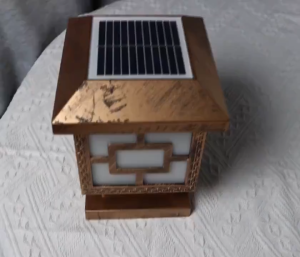 GENGYAN-N【BUY 1 TAKE 1】solar gate pillar light LED Aluminium 4-color Outdoor garden lamp waterproof IP67 Gate wall lights outdoor pillar light lampu pagar holder outdoor Pillar Lights Automatic sensor Warm White Post Lights Fence Post Garden lights COD