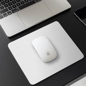 Small Size Leather Mousepad White Washable Simple Design High Aesthetic Value Office Waterproof for Girls Computer Desk Mat
