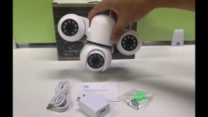 V380 Pro Three Lens Three Screen CCTV Camera Auto Tracking Night Vision Two-Ways Autio Waterproof