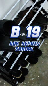 Rak Sepatu Dan Sandal 3 Size Rak Sepatu Minimalis Stainless Steel Kokoh Rak Serbaguna Terbaru B-19