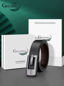 Crocodile | Auto Buckle Leather Belt