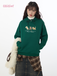 Gbiaior | Funny Cat Print Heavy Duty Thick Hoodie for Women