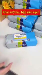 Khăn Lau Bếp Đa Năng Giấy Ướt Lau Bếp Siêu Sạch Gói 80 Tờ Không Độc Hại Không Gây Kích Ứng Da