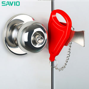 Savio Cửa Di động khóa an toàn chốt Stopper chặn cửa du lịch chỗ ở chặn cửa khách sạn chống trộm khóa an toàn chốt an ninh