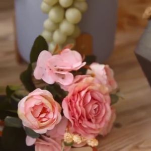 Snowflake hibiscus simulation decoration dining table coffee shop bouquet