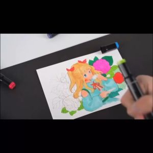 Original touch art marker pen painting childrens painting pen art supplies marker set colored pen set markers 24/30/40/60/80 colors drawing material coloring materials set soft tip brush pen artline permanent marker colored markers highlighter for school