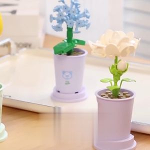 BF-M344 Mainan Edukasi DIY Florist Tanaman Pot Building Block Nano Bricks / Balok Susun Pot Bunga