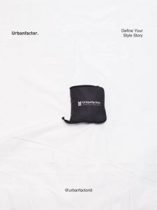 RUSHLINE WHITE | MANNEEDME x URBAN | Tas Ransel Serut Pria Wanita Drawstring Bag Tas Travel