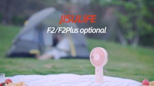 Jisulife 3 Speed Wind Portable Rechargeble 4000mAh Handheld Fan for Home Office Travel Outdoor Indoor Activity Concert F2B
