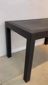 TiancaiPh DINNING TABLE Plastic Lamesa Table 6SEATERS RETANGULAR RATTAN DESIGN High Quality Plastic 30x48 table