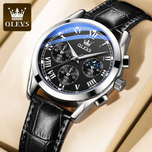 OLEVS | OLEVS brand multifunctional sports three eye six needle timed luminous mens watch 2871