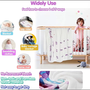 SG-Monthly Baby Milestone Photography Blanket: The Perfect Prop for Capturing Your Babys Growth Journey